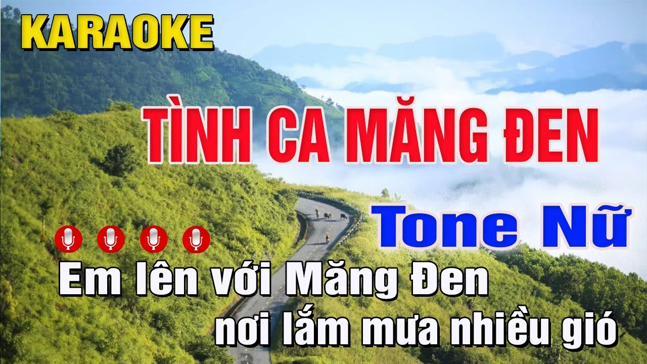 Tình Ca Măng Đen Karaoke Tone Nữ (D#m) Phối Mới | Trung Hiếu Karaoke