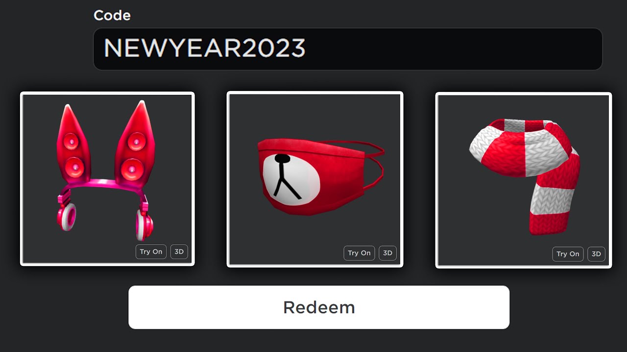 2022 *5 NEW* ROBLOX PROMO CODES All Free ROBUX Items in JANUARY + EVENT