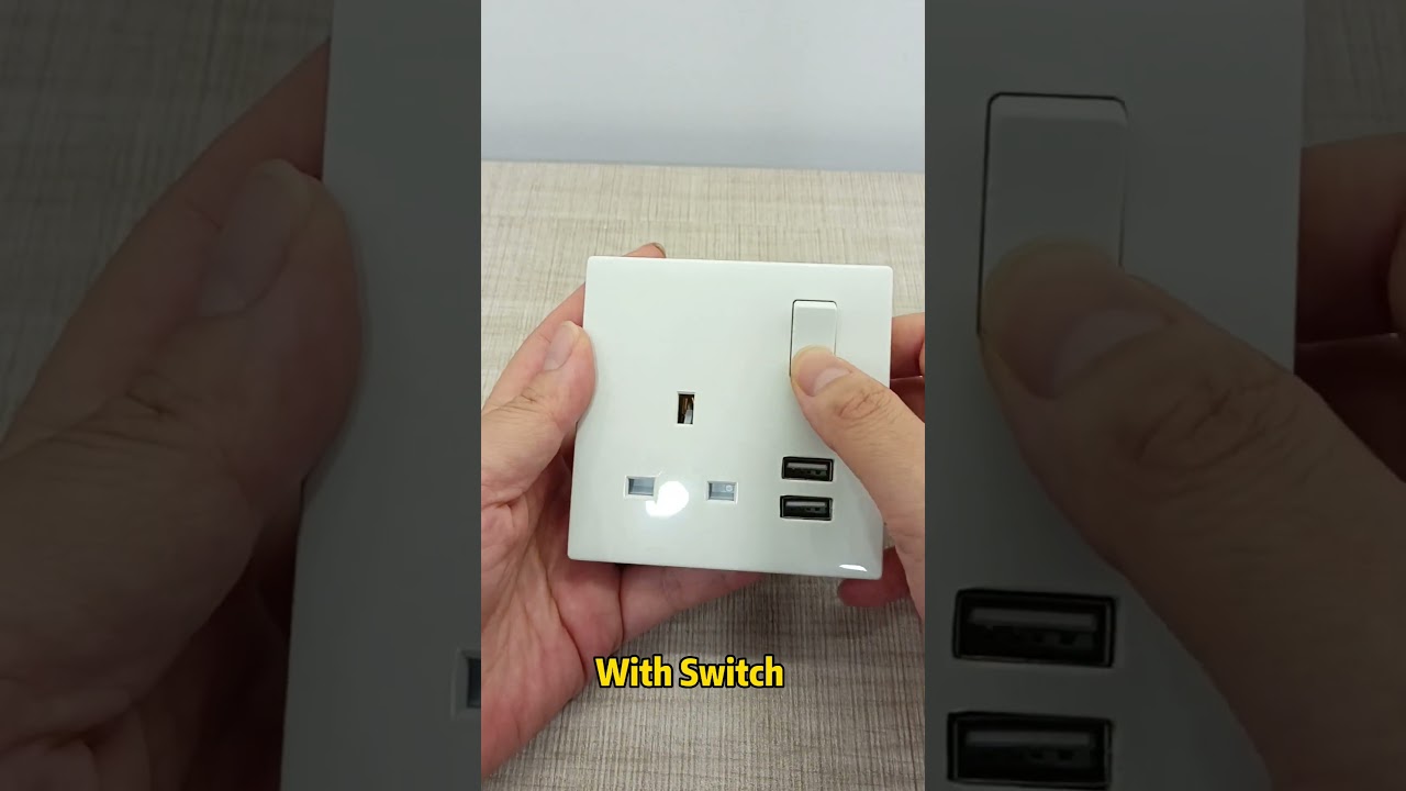 UK Wall socket with 2 USB Charging