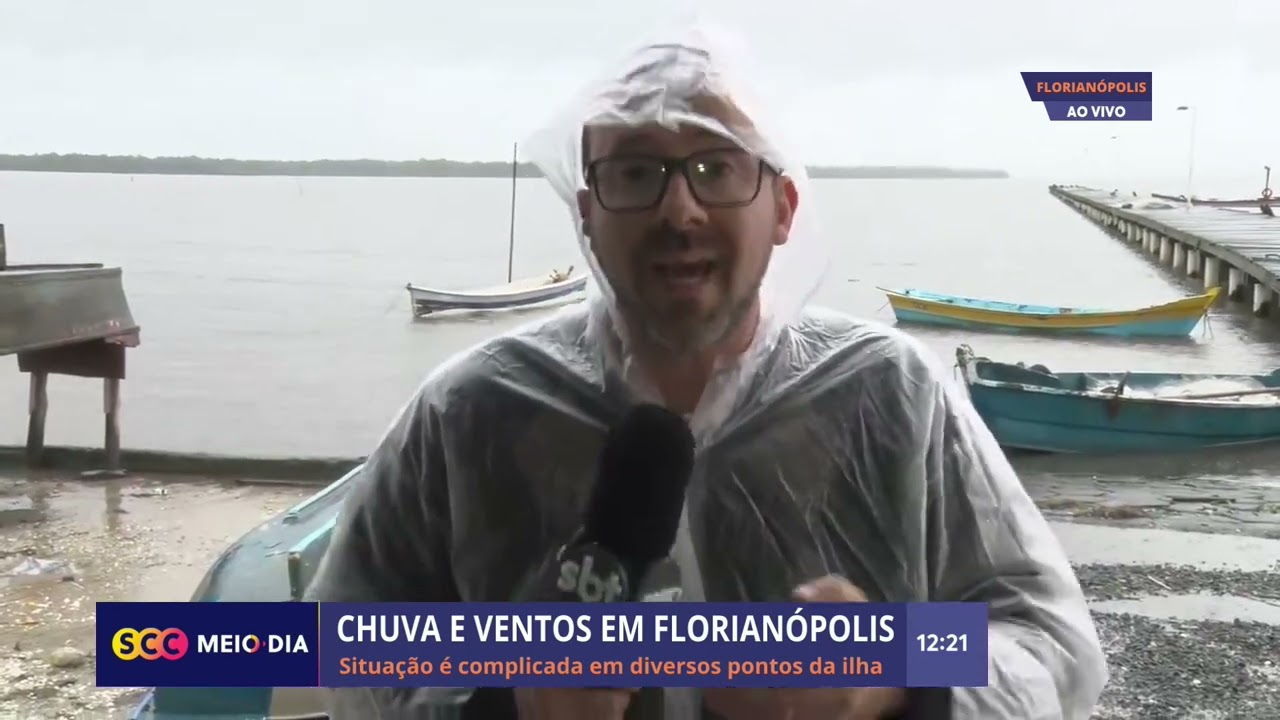 Chuvas e ventos: Situação é complicada em diversos pontos de Florianópolis | Tempo | SCC Meio-Dia