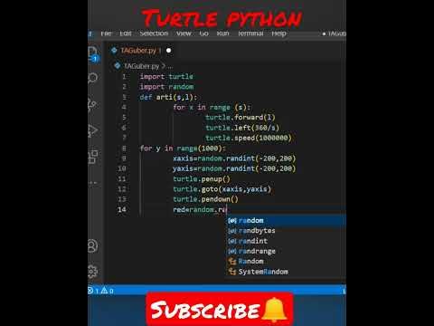 Random Small colourful Polygons making Square in Python Turtle.# ...