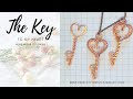 Wire Wrapping Tutorial - Simple Wired and Hammered Heart Key Pendant