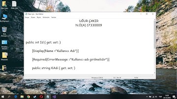 MVC Oturum Yönetiminde Giriş, Çıkış   Uğur ÇAKIR