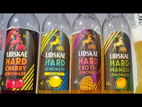 Пивной напиток LIDSKAE HARD LEMONADE - обзор всей линейки