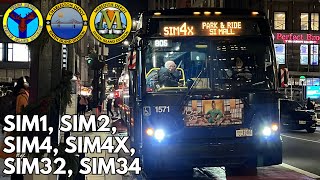 MTA: 2011-2022 Prevost X3-45 action on the SIM1, SIM2, SIM4, SIM4X, SIM32, SIM34
