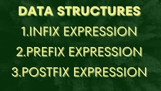 Infix, Prefix and Postfix Examples| Postfix evaluation using stack| Data Structures playlist| 23