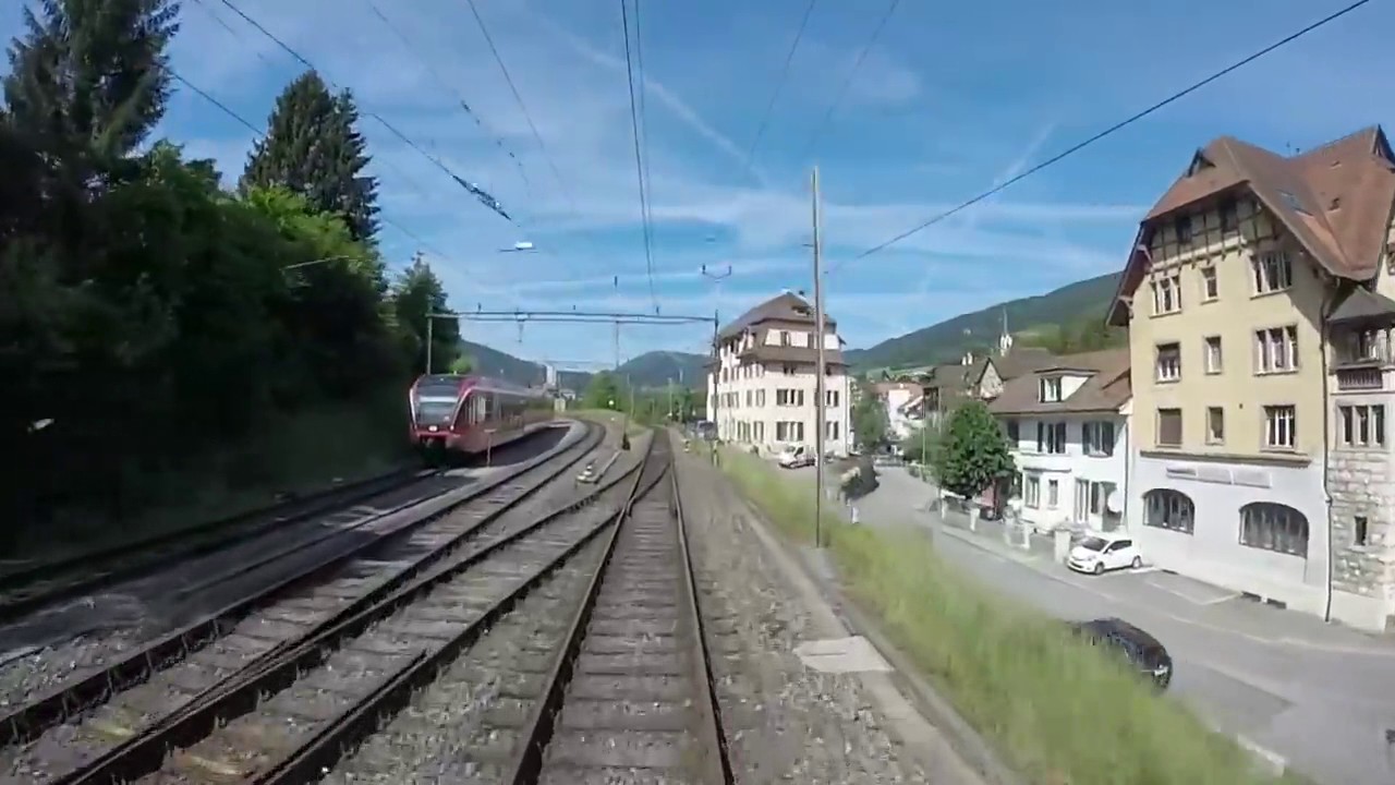 Cab View Train Delémont Bienne (Switzerland) - YouTube