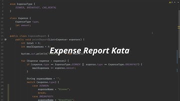 Expense Report Kata - Intro & Test Skeleton (1/5)