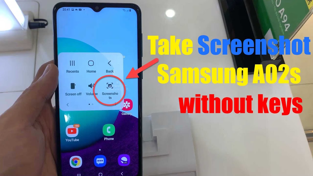 Samsung Galaxy A02s: How to take screenshot without power button