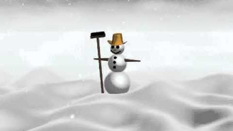 3ds max animation -3ds max modeling -3d video-Snow man