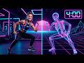 ⚡ 4-Minute NEON TABATA Full Body Workout | With AI Pose Tracking Skeleton! 4 minute HIIT