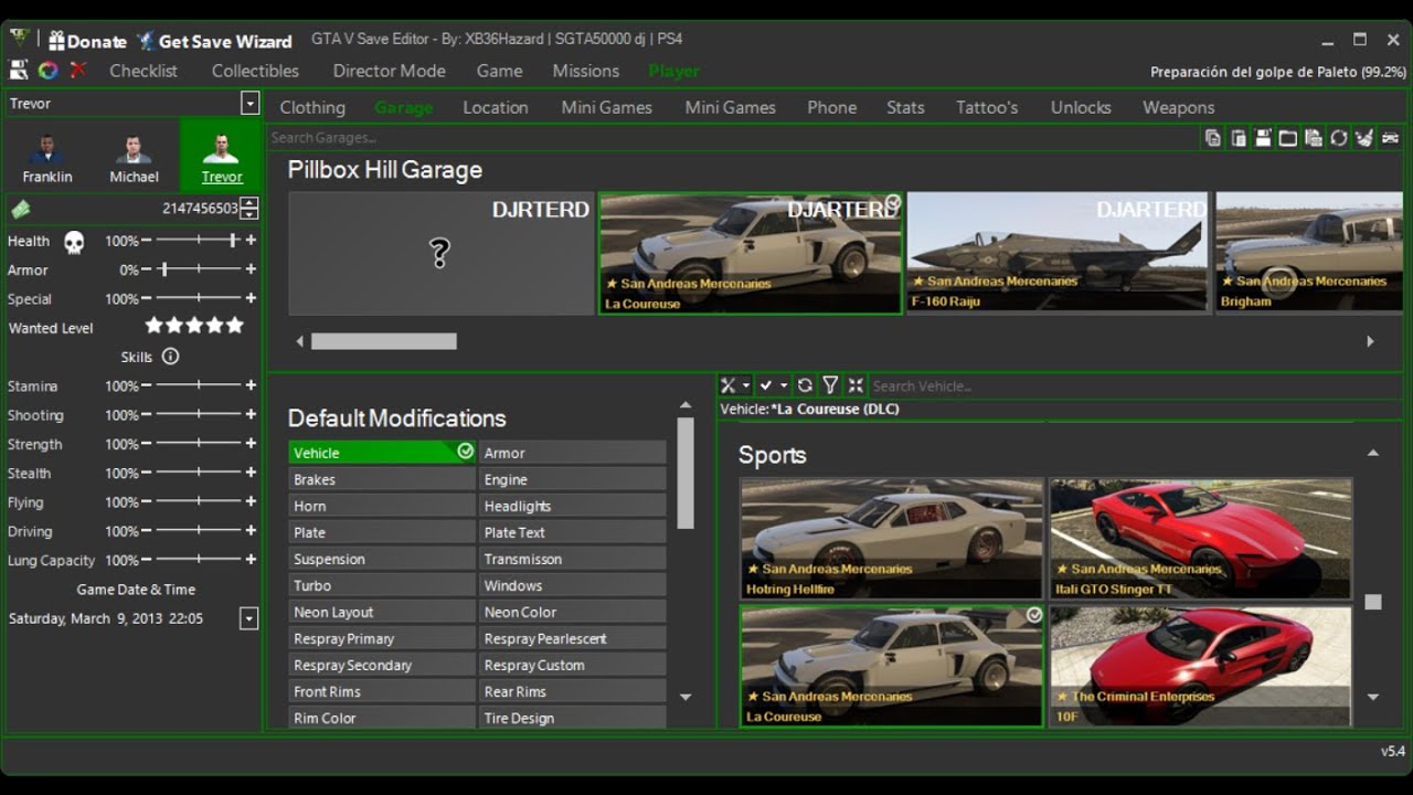 CREANDO COCHE EN GTA V SAVE EDITOR LOS NUEVO DEL DLC YouTube 