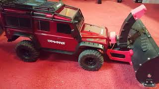 Traxxas TRX-4 + Spyker Workshop 3D Printed Snow Blower = INSANE!