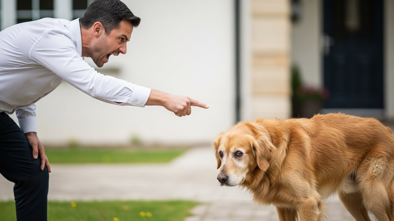 El cruel dueño echó al anciano cachorro de la casa… sin imaginar lo que sucedería después.
