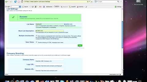 Creating Lists with Aweber