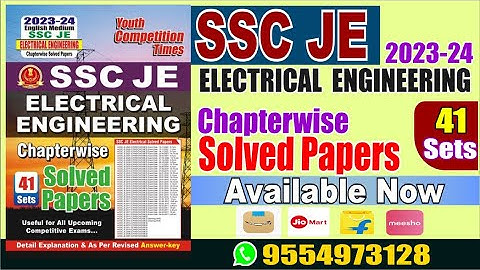 SSC JE ELECTRICAL ENGINEERING Chapterwise & Sub-topicwise Solved Papers