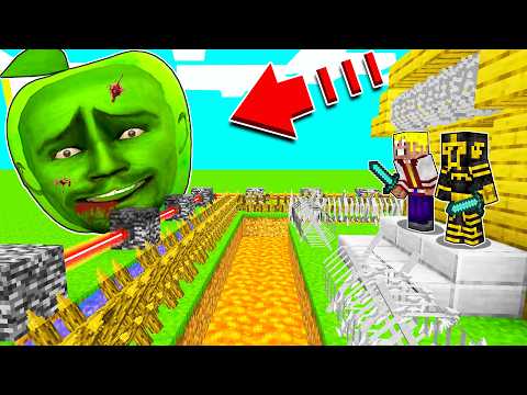 7 SAFE BUILDING HACKS VS MUTANT SAKADUNG APPLE IN MINECRAFT