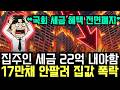 "17만 8천 매물 사태와 22억 세금 징벌" 국회가 장기보유 특별공제 폐지를 강행하자... 부동산 시장의 역대급 연쇄 폭락