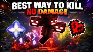 Best Way to Kill the Wither WITHOUT Taking Damage! 💀