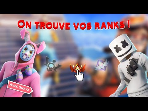 Défi Fortnite : Deviner Vos Rank Feat @snayzearly7098