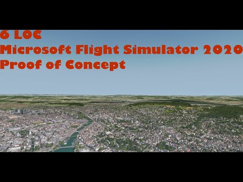 Microsoft Flight Simulator proof of concept with only 6 lines of C# code