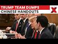 Trump Team Dumps Chinese Materials Before Boarding Air Force One | Latest News | NewsX