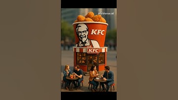 Giant Bucket, Tiny Restaurant – Welcome to KFC World!”#viralvideo #ai #shortvideo #shorts #viral