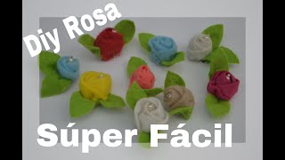 Diy Como Hacer Una Rosa De Fieltro- Nairoby Fernandez