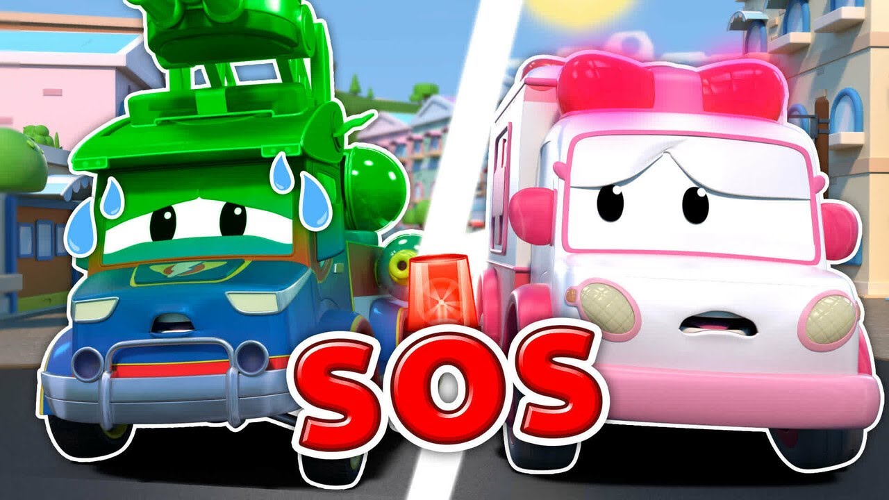 Oh nee! Car City staat in de brand, maar Super Brandweertruck is ZIEK! | Auto & Truck Kinderen