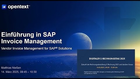 Digitaler E Rechnungstag 2025 | Einführung in SAP VIM (Vendor Invoice Management)