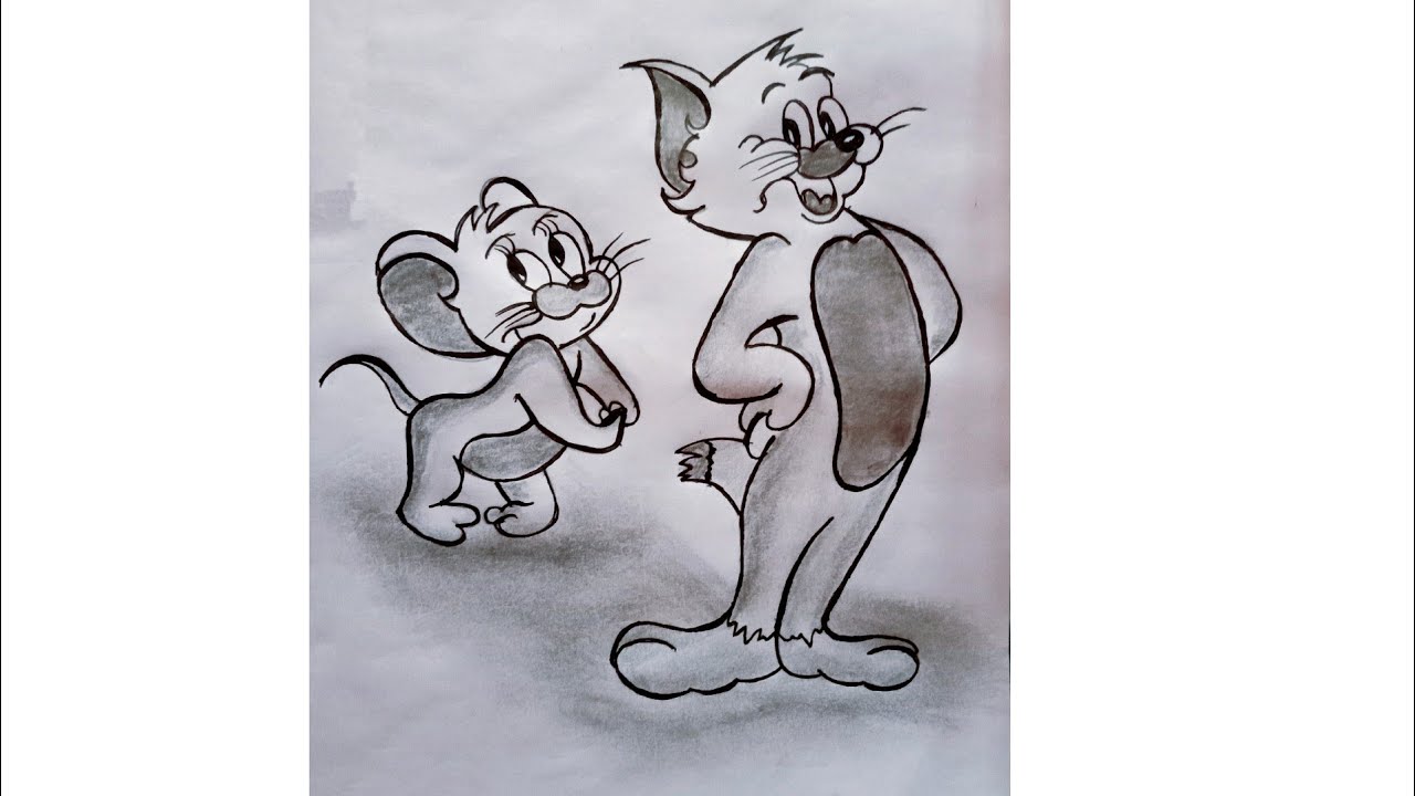 Tom and Jerry drawing/ how to draw Tom and jerry drawing easy step by step for begginers and kids