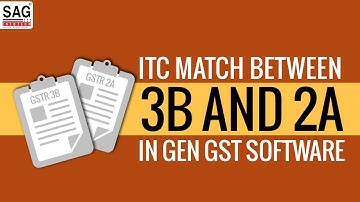 ITC Match Between 3B and 2A in GEN GST Software