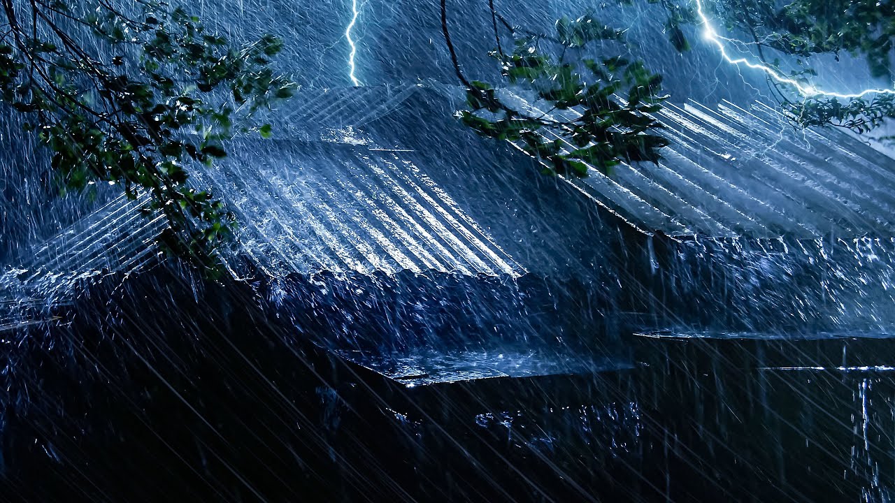 FALL ASLEEP IN 3 MINUTES with Thunderstorm Sounds | Powerful Rain ...