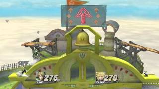 Super Smash Bros for Wii U - Link (CPU lvl 9) vs Cloud (CPU lvl 9)