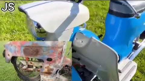 Motorcycle Jawa 50 2 stroke old engine 1977 restoration abandoned