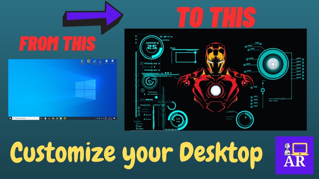 Jarvis Computer Setup Customize your Desktop to a Jarvis Setup | TechnoAR - YouTube