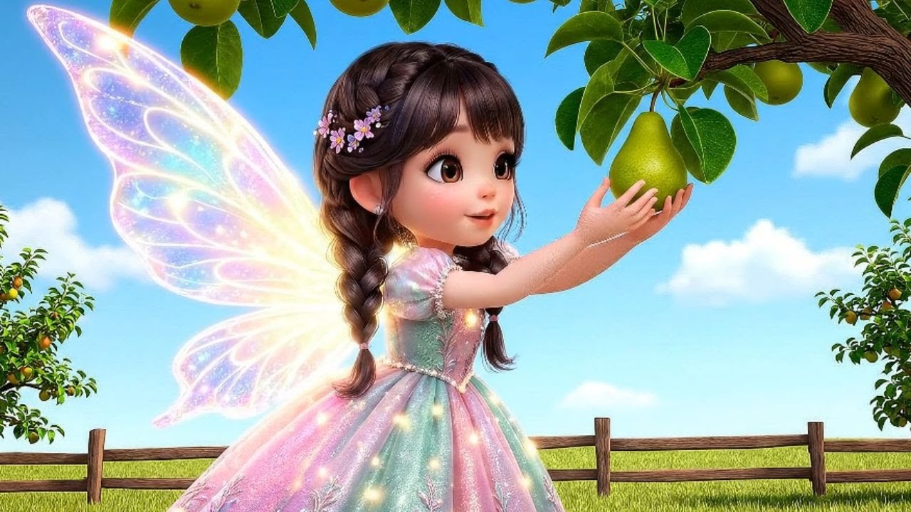 Crispy Pear with Fairy May 🍐 | Learn Fruits & Colors | Healthy Snacks for Kids