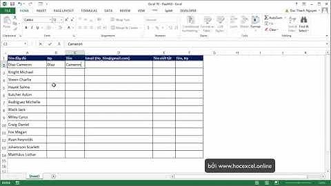 Học Excel Cơ Bản   70 Flash Fill trong Excel thay thế công thức