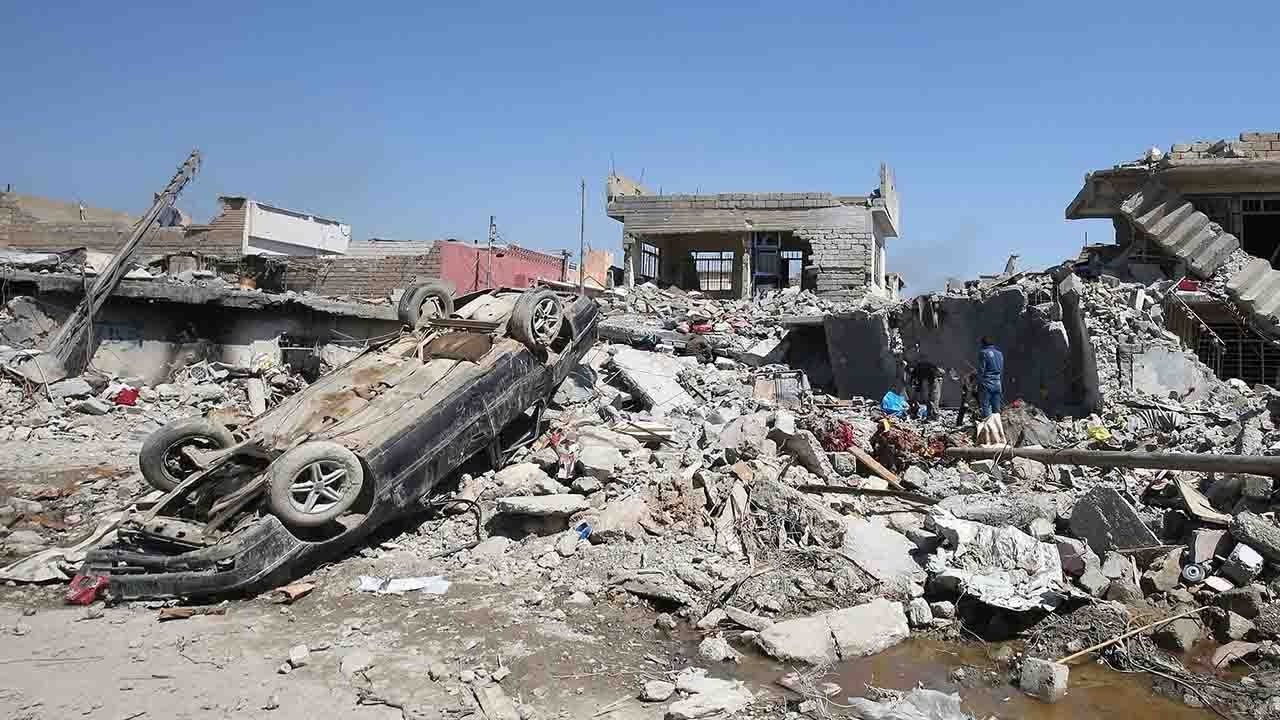 Drone footage shows destruction in west Mosul
