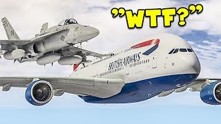 Escorting Random Planes in GTA 5 Flight Simulator