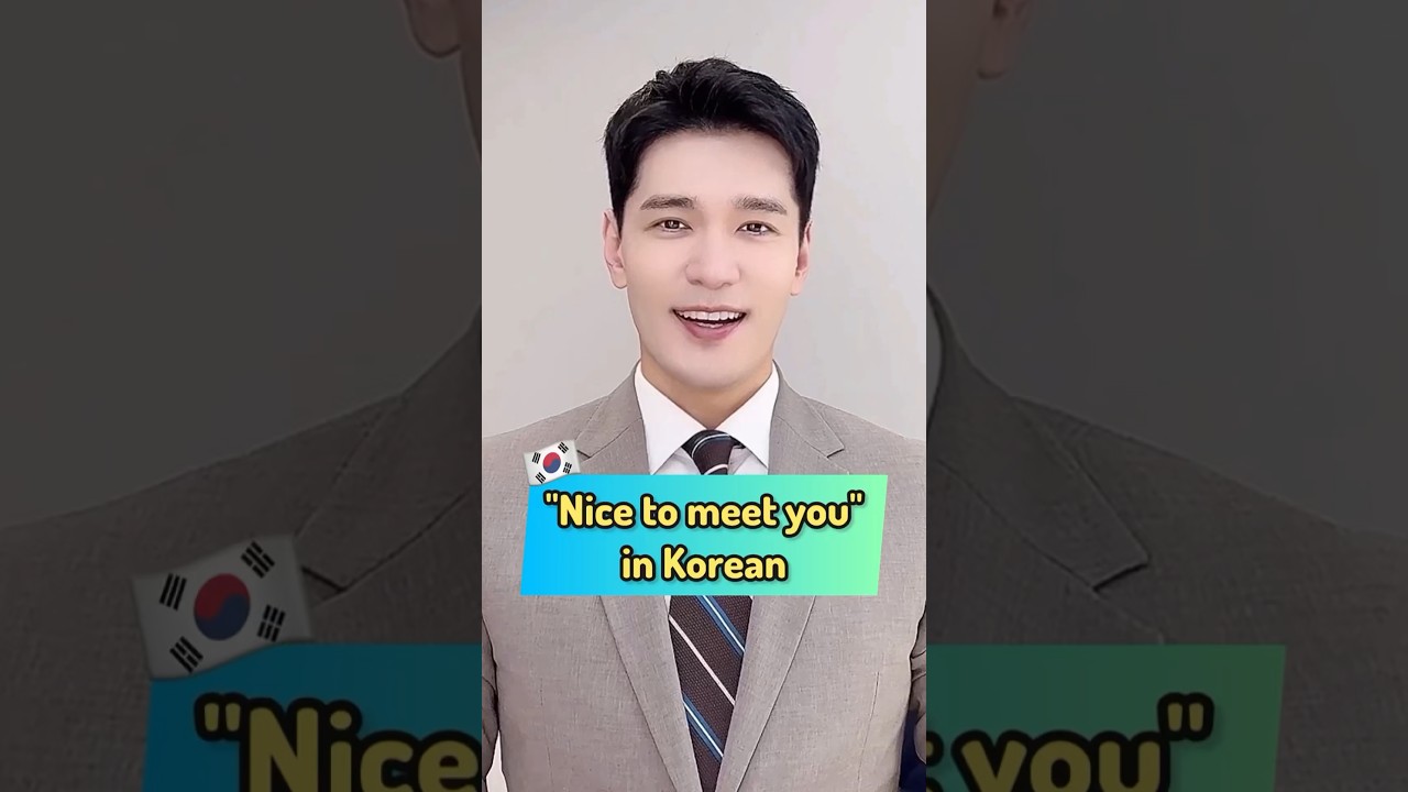 How to say "Nice to meet you" in Korean🇰🇷 