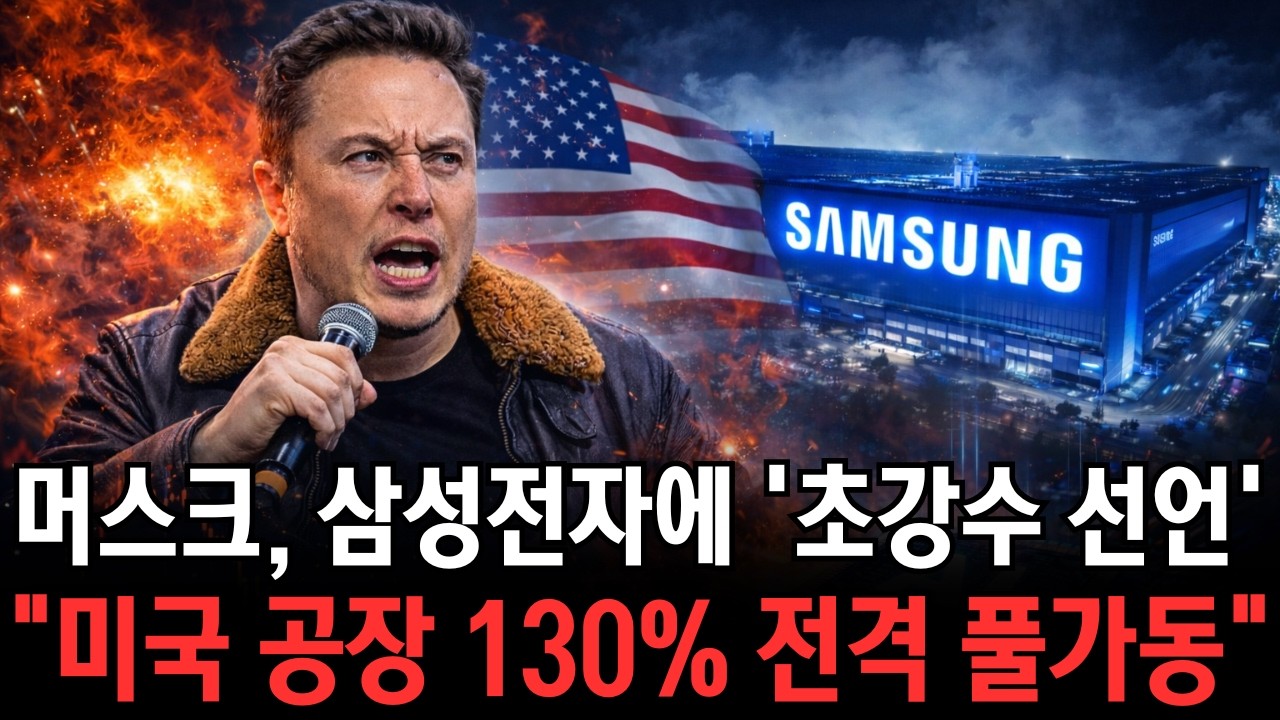 머스크, 삼성전자에 ‘폭탄선언’… 미국 공장 130% 기습 풀가동