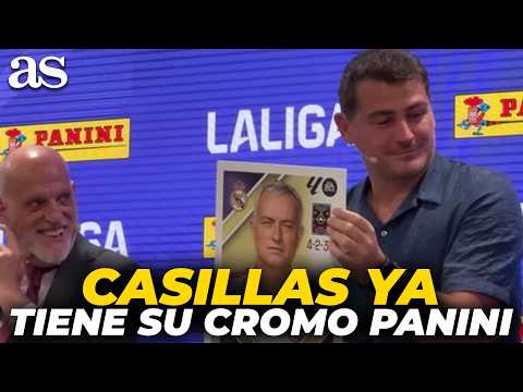 CASILLAS' REACTION to receiving a GIANT MOURINHO TRADING CARD goes VIRAL