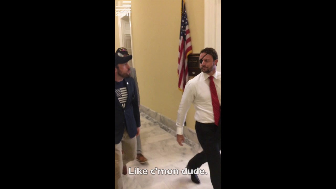 Dan Crenshaw confronted by combat veterans - YouTube