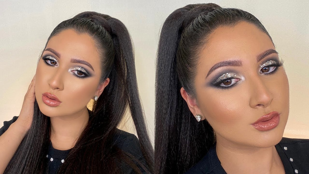 SPARKLY SILVER SMOKEY EYE | Dania Marie