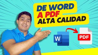 Como guardar un PDF desde WORD en alta calidad y no pierda nitidez en las imágenes