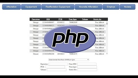 Cours PHP, comment afficher les données de la base de données dans un tableau avec PHP et html