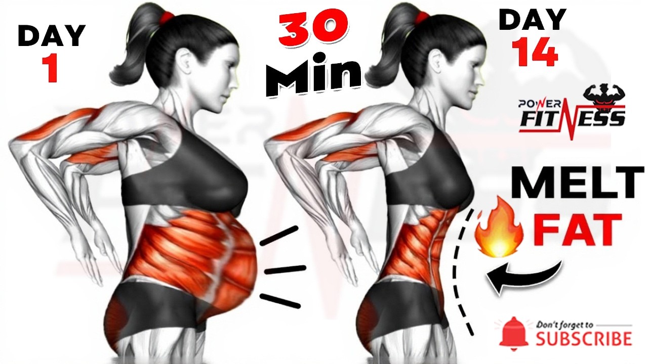 30 Min Standing Abs Workout to Burn Stubborn Belly Fat🔥Slim Waist Fast Killer Home Workout