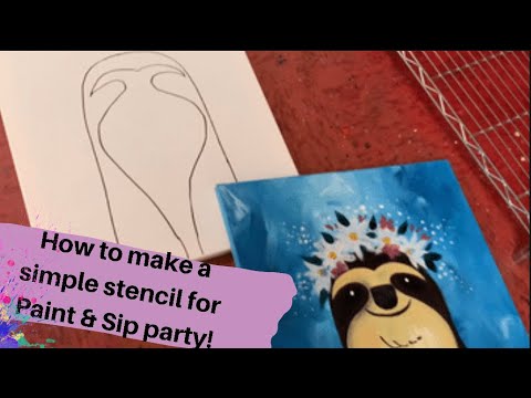 How to make a stencil for a Sip and Paint party! |VERY SIMPLE| - YouTube
