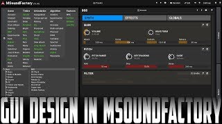 MSoundFactory GUI design pt 1.